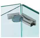 Bohle utvecklat ett gångjärn, som tillåter att glasdörrar monteras på ett glasskåp genom limning och som även kan justeras i tre riktningar.