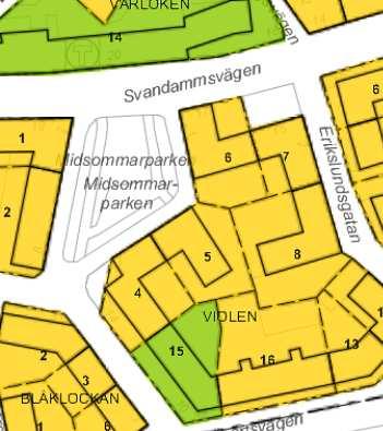 Sida 4 (8) Byggnadsordningen Enligt byggnadsordningen utgörs den del av Midsommarkransen där planområdet ligger för Äldre förstad.