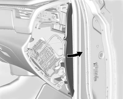 SKÖTSEL 305 Säkringscentral i instrumentpanelen (Höger) Luckan till