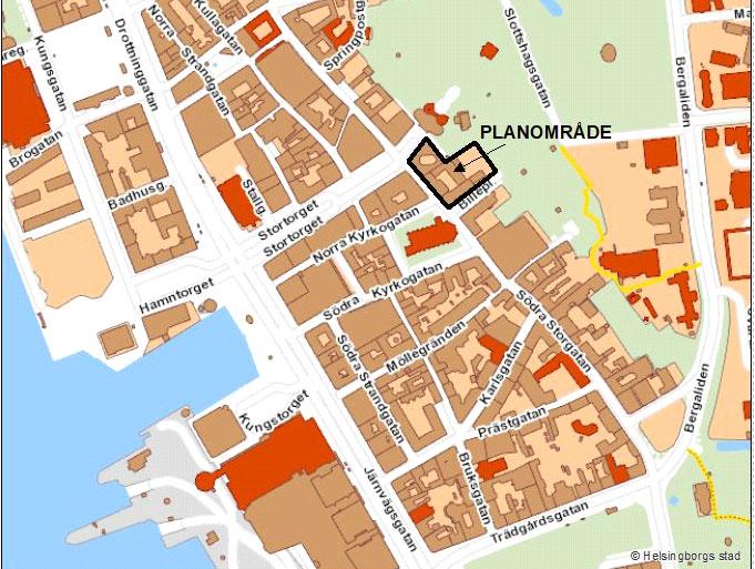 Detaljplan för fastigheterna Kärnan mellersta 1 och 9, Centrum Helsingborgs stad Planområdets läge Planbeskrivning Upprättad den 7 januari 2019 STANDARDFÖRFARANDE Program godkänt av