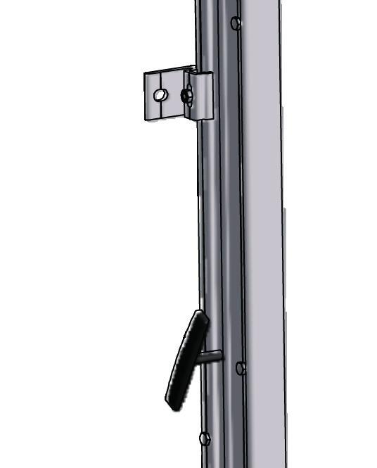 Sprintar: Stegen skall monteras så att den översta sprinten (standard-monterad 600 mm från stegens toppände) placeras lägst i nivå med fönsterkarmen och högst 1700 mm från golvnivå.