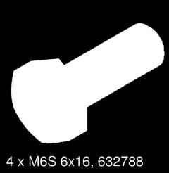 Bult M6x56 RF 1 Bult M6x46 RF 8 Mutter M6 Loc-King RF 8x Nut M6