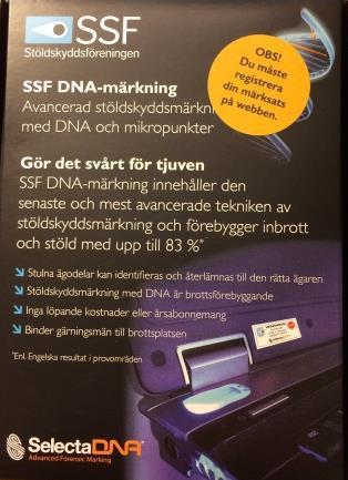 Information från Länsförsäkringar. Hej Grannsamverkerkare. Datorer, cyklar, barnvagnar, kameror, sportprylar, redskap mm. Vår hem är fyllda med värdefulla och stöldbegärliga saker.