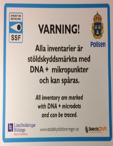 En aktiv grannsamverkan i kombination med dna-märkta värdesaker minskar brott med upp till 50 %.