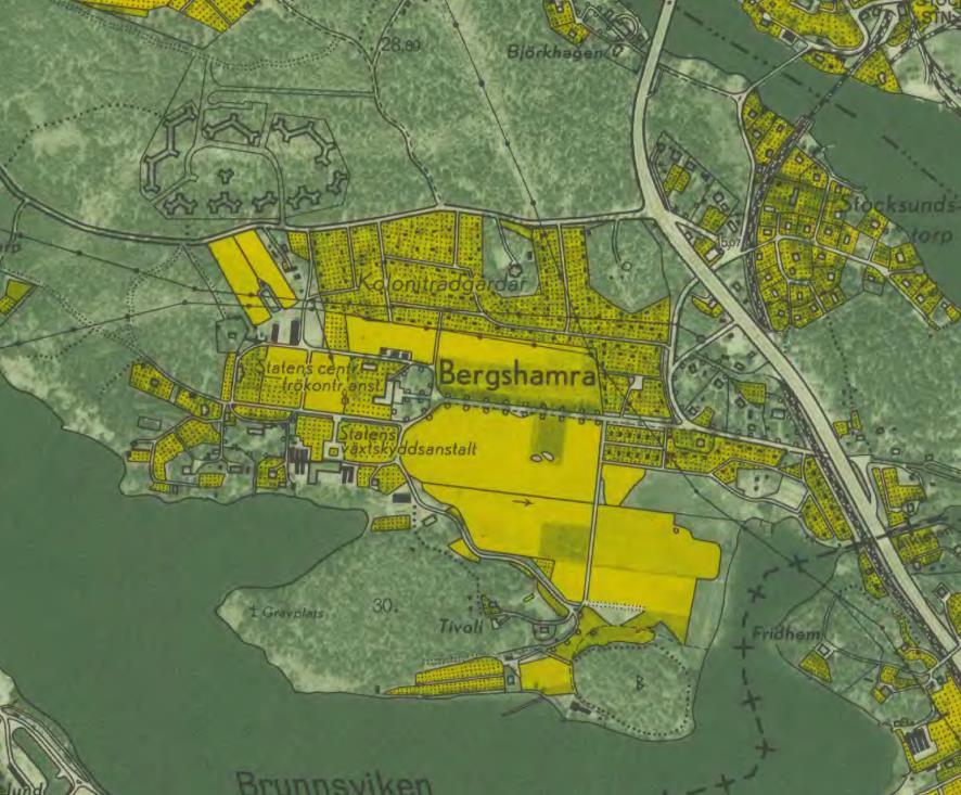 Historisk markanvändning Den häradsekonomiska kartan från förra sekelskiftet visar att