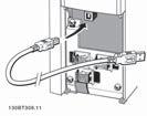 FC 300 Design Guide 6. Så här installerar du För att undvika spänningsutjämningsströmmar i skärmen ska kabelns skärm förbindas till jord via plint 61, som är ansluten till ramen via en RC-länk.