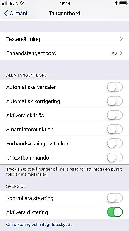 Att diktera kan ses som en ersättning för att skriva på tangentbord, eller användas som ett komplement. Ibland underlättar det att använda tangentbord och mus för att redigera och ändra i texten.