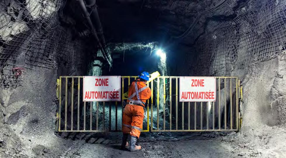 VERKSAMHETEN Automatisering av gruvor minskar riskerna för medarbetarna som kan arbeta ovan jord när utrustningen manövreras på riskfyllda och svårtillgängliga platser. Materials Technology.