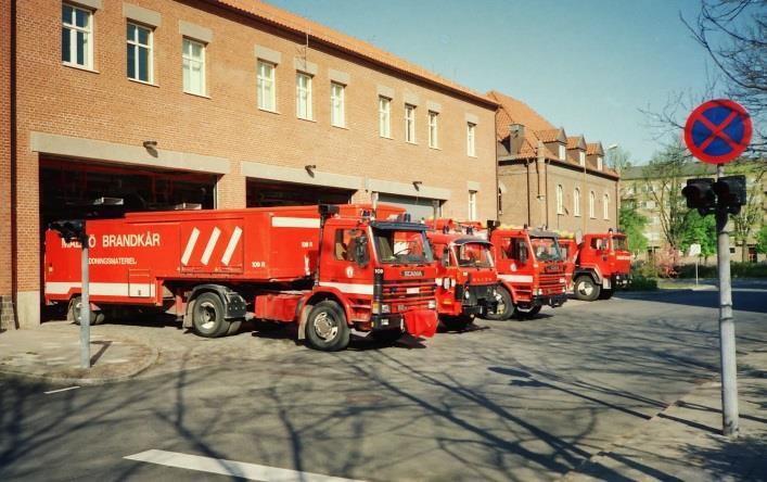 källaren finns förråd och Malmö Brandmuseum.