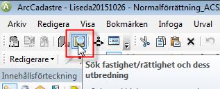 Denna funktion fungerar bara för att söka efter objekt som finns med i det utcheckade datat.