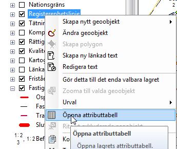 Attributhantering Innan du börjar med detta moment kan du radera objekten som du konstruerade i förra momentet (för att radera behöver redigering vara igång).