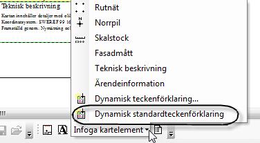 För att redigera texter i kartbilden klicka på Fokusera dataram i verktygsfältet Layout. Använd Välj element för att få tag i texterna och radera, flytta eller ändra dem.