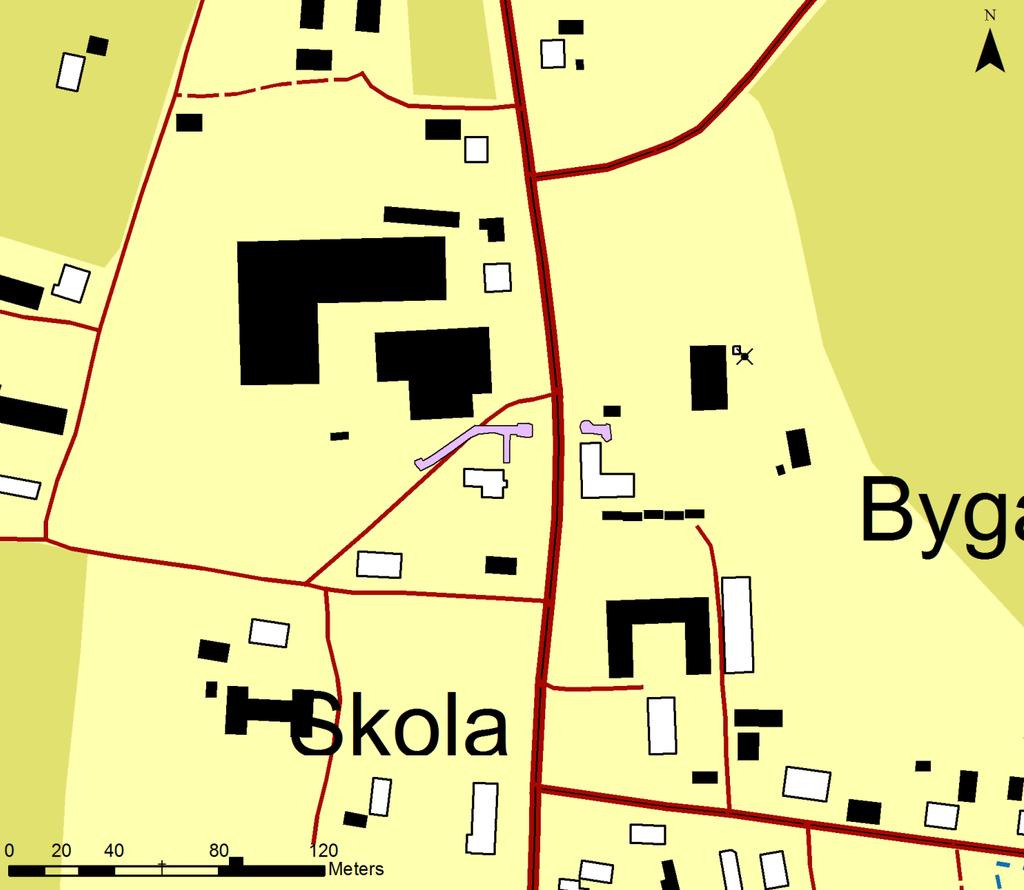 De upptagna schakten var belägna i den norra delen av den medeltida bytomten. Rinkaby by är den enda byn i Rinkaby socken. Socknen finns belägen i det låglänta sandområdet öster om Hammarsjön.
