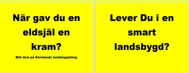 Sörmlandsmanifestet 2018 för satsning på landsbygden i Södermanland under 2017/2018. Totalt delade tinget ut 328 prickar.