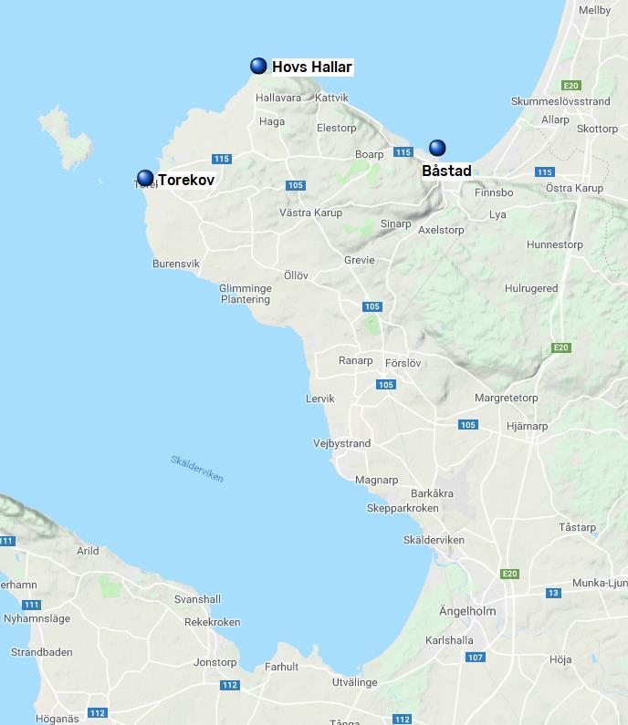 Bjärehalvön, Båstad Torekov 3 nätter Sida 6 av 6 Kust till kustleden på Bjärehalvön Skåneleden är uppdelad i sju olika leder, totalt cirka 1 000 km vandringsled med 78 dagsetapper.