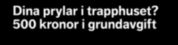 Som fastighetsägare måste vi enligt lag vidta åtgärder för att förebygga bränder. Det innebär att vi har rätt att flytta på saker som förvaras i trapphuset.