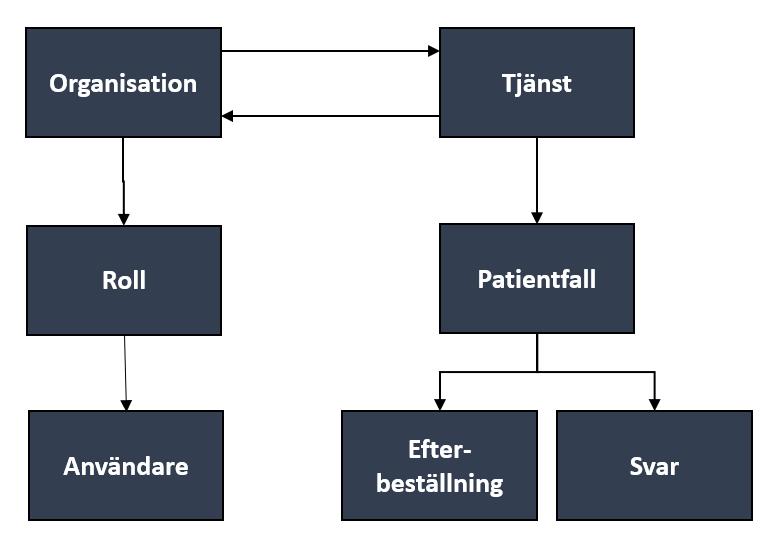 Bilden är schematisk vars syfte är att översiktligt visa funktionsbehovet för att stödja respektive tjänst.