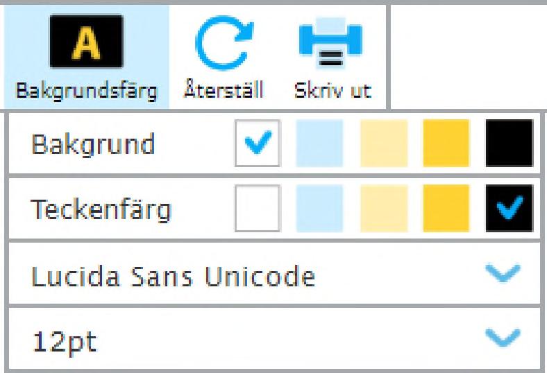 7. Använd Infoga bild för att använda en bild ifrån datorn, OneDrive eller Google Drive Infoga bild Mina dokument OneDrive Google Drive C = Bakgrundsfärg Återställ Skriv ut 8.