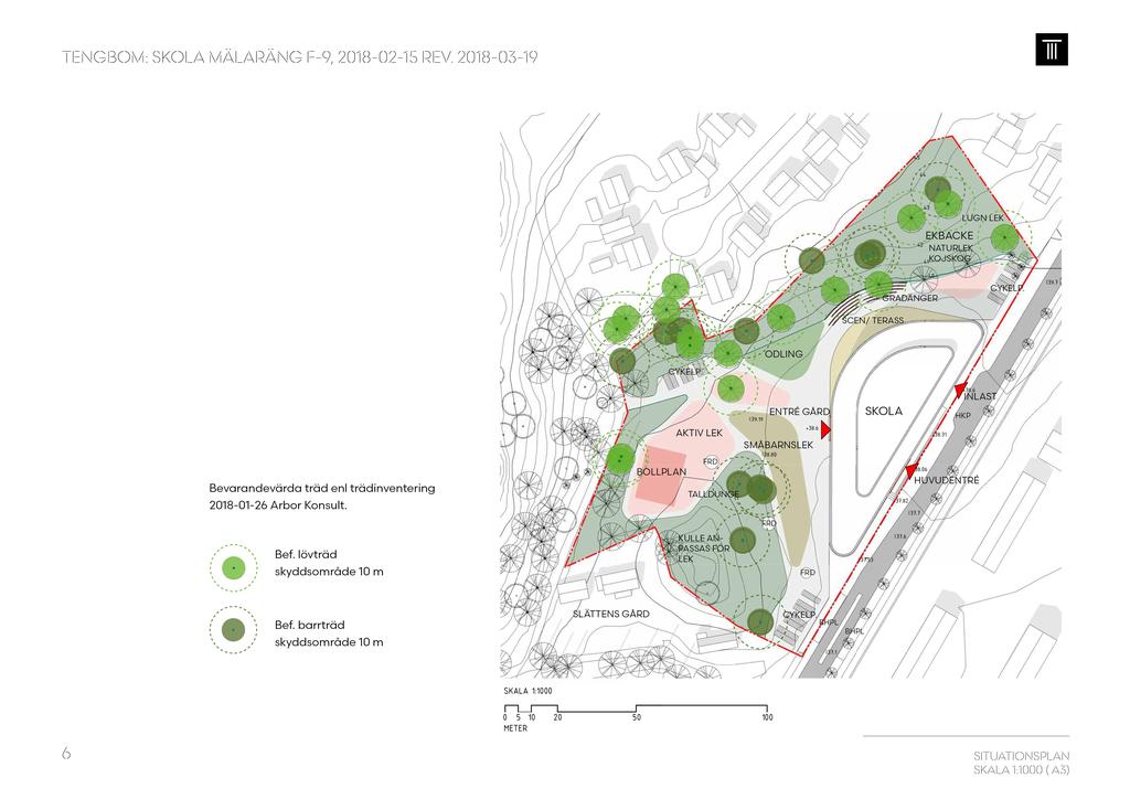 45 44 43 LUGN LEK EKBACKE 42 NATURLEK 41KOJSKOG 40 CYKELP. 39.7 GRADÄNGER SCEN/ TERASS ODLING CYKELP. +38.6 INLAST 39.19 SKALA 1:500 10 HKP +38.6 AKTIV LEK 0 5 METER SKOLA ENTRÉ GÅRD 38.