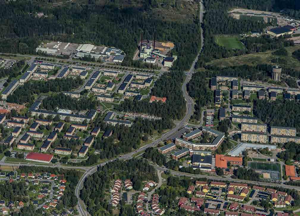 Illustration: Sydväst landskap Flygbild med