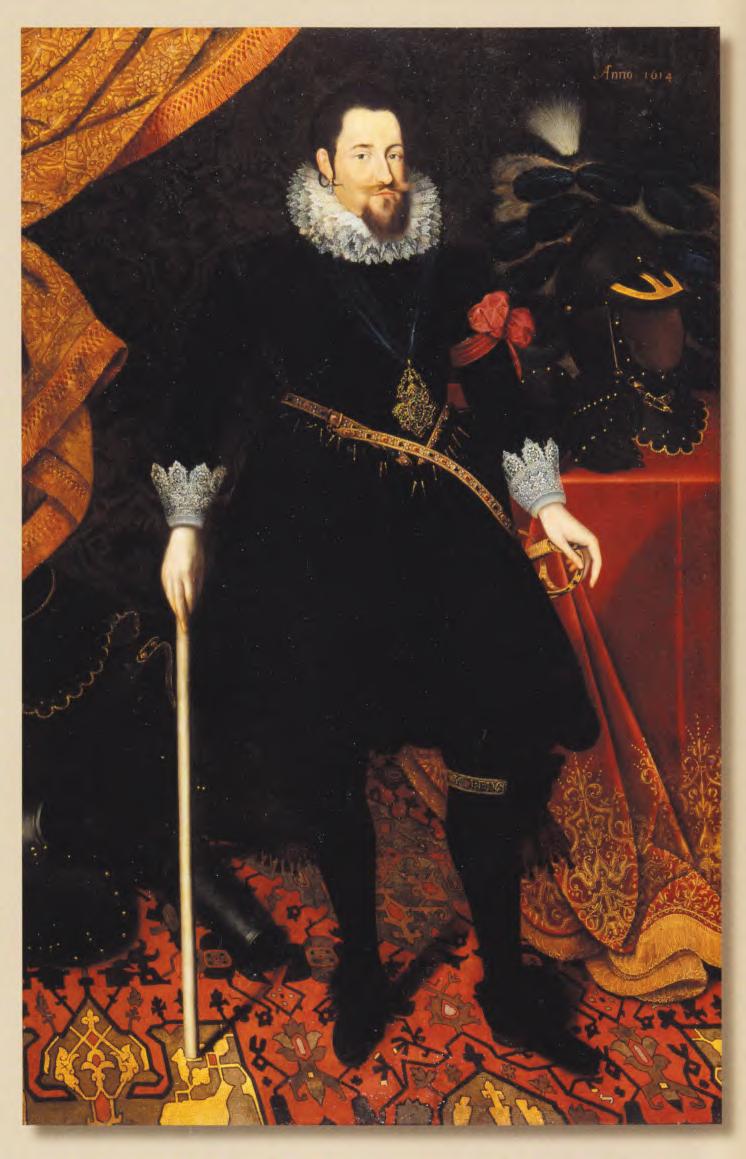 26 Christian IV malet i England i juli1614, formentlig af Marcus Gheraeerts den yngre.
