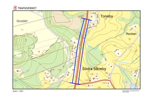 Hänsynsobjekt E 45, Toneby, TONEBY Motivering: Stora, solbelysta slänter med en del ängsflora. ID på översiktskarta 48 Vägnummer E 45 Namn Toneby, TONEBY Gammalt namn - Sida av vägen Båda sidor.