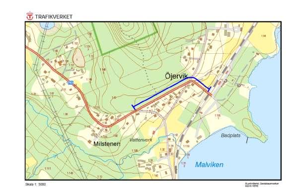 Artrika vägkanter 793, Öjervik, SÖDRA SÅNEBY Motivering: En sydvänd, torr och sandig slänt som kan vara viktig för insekter.