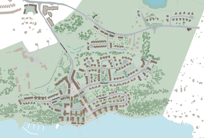 Sammanfattning Beräkningar av vägtrafikbuller har gjorts för den planerade bebyggelsen i. Större delen av husen kommer ej att exponeras för ljudnivåer över riktvärdena.