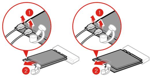 Koppla från Wi-Fi-antennerna och ta bort