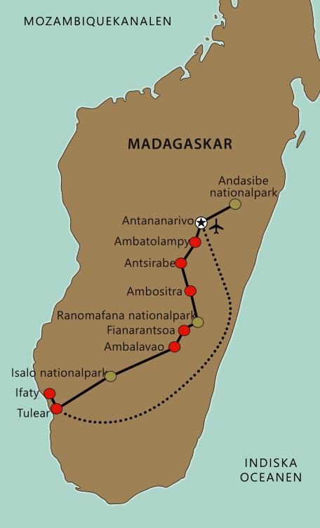 Prisuppgifter Avresa Hemkomst Antal dagar Del i dubbelrum Enkelrum 18 oktober 2019 1 november 2019 15 39 950 kr 47 950 kr Madagaskar - Lemurernas rike I priset ingår: Flygresa från