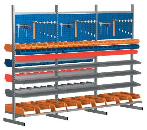 Tänk på att industribyrån är fl exibel och kan anpassas efter kundens behov vad gäller mått och inredning. Utdragsenheterna är enligt standard på europallar 1200 x 800 mm. Se bilder på sid 13.