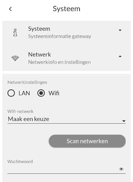 Let op dat je toestel nog steeds is verbonden met het wifi-netwerk van Adam en dat je in de buurt staat van Adam voor een goed bereik, zie ook pagina 6.