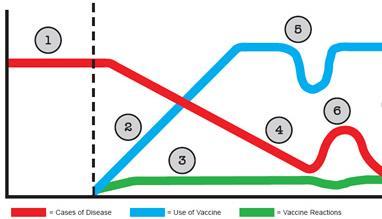 Incidens Information och kommunikation Vaccination startar 7. Sjukdomsfall Vaccination Biverkningar 1. Oro bland allmänhet pga sjukdom 2. Ökad vaccination/täckningsgrad 3.