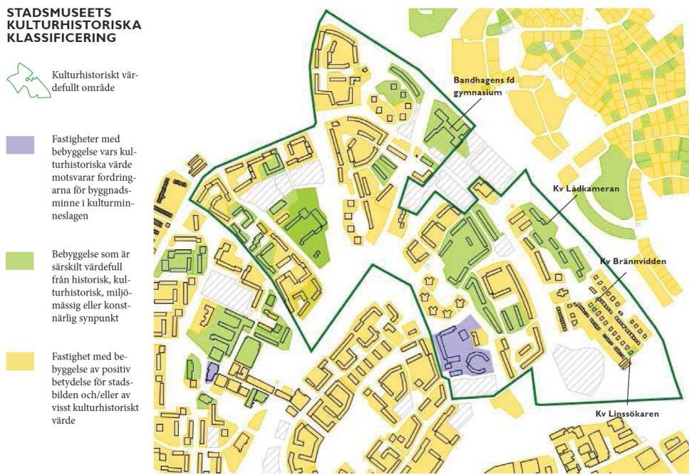 Sida 16 (52) Genom att bygga låga hus med traditionellt formspråk, och spara rikligt med grönska mellan husen, ville arkitekter och planerare göra Bandhagen trivsamt.