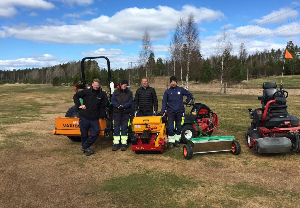 Slutrapport av projektet: Praktisk återetablering vinterskadade golfgreener en fältstudie Projektet har utförts på naturligt vinterskadade greener i mellersta eller norra Sverige under 217 och 218.