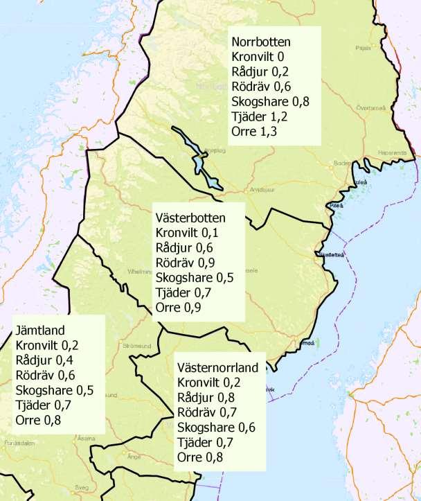 Figur, karta över avskjutning