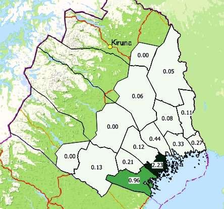 Avskjutning rådjur Norrbottens län 2017/ 2018 Rådjursavskjutningen i länet har de senaste 5 åren varit stabil med en tydlig ökning föregående år.