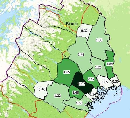 Avskjutning Tjäder 2017/ 2018 Beskattningen på tjäder ökade senaste året med dryga 47 %.