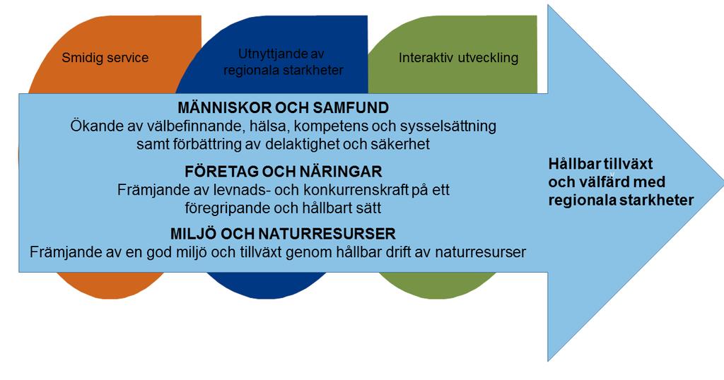 Dessa strategiska tyngdpunkter och handlingssätt har beaktats i ämbetsverkens effektmål och i beskrivningen nedan.