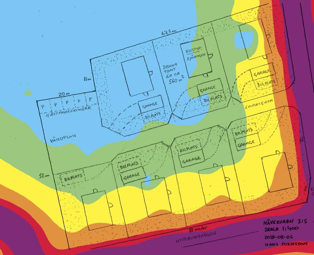Dygnsekvivalent ljudnivå i dba > 65 2:85-50 40 - <= 40 Maximal ljudnivå i dba > 85 80-85 75-80 2:85 70-75 <= 65 2:88 2:88 < 0 50 < 5 Översiktsbild 3>2 3>2 < 0 50 < 5 < 0 50 < 5 Övre bilderna: