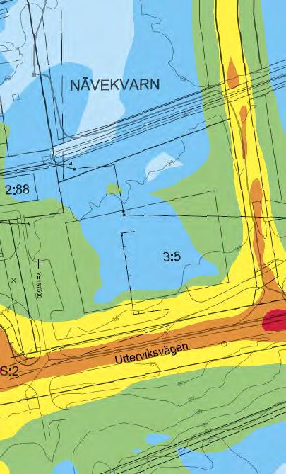 Dygnsekvivalent ljudnivå i dba > 65-50 40 - <= 40 Maximal ljudnivå i dba > 85