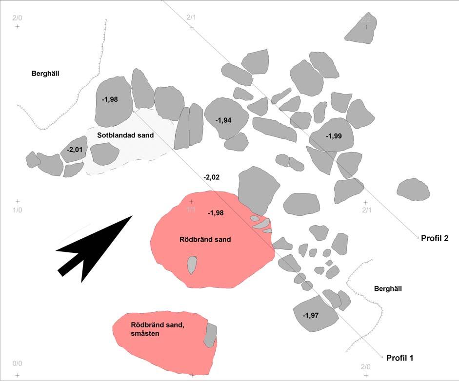 Plan över anläggningen, efter rensning.