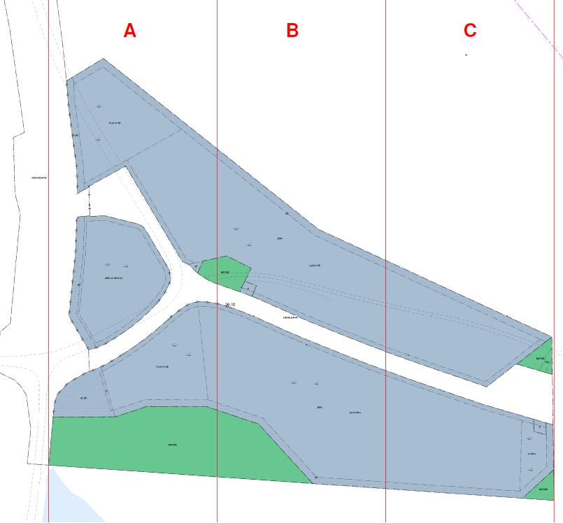 Anbudet ska innehålla Vilken av znerna A (skyltläge), B, C (inre läge) sm anbudet gäller. Hur många kvadratmeter anbudet avser. Anbudet ska ligga mellan 1 000 m 2 ch 12 000 m 2.