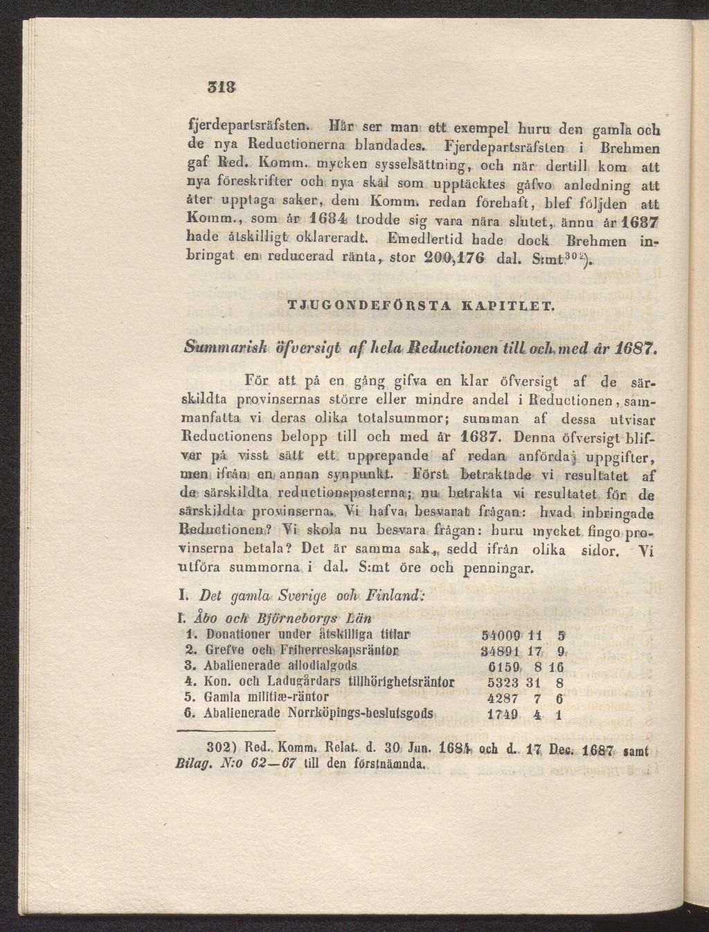 518 fjerdeparlsräfsten. Har ser man ett exempel huru den gamla och de nya Reductionerna blandades. Fjerdepartsräfsten i Brehmen gaf Red.