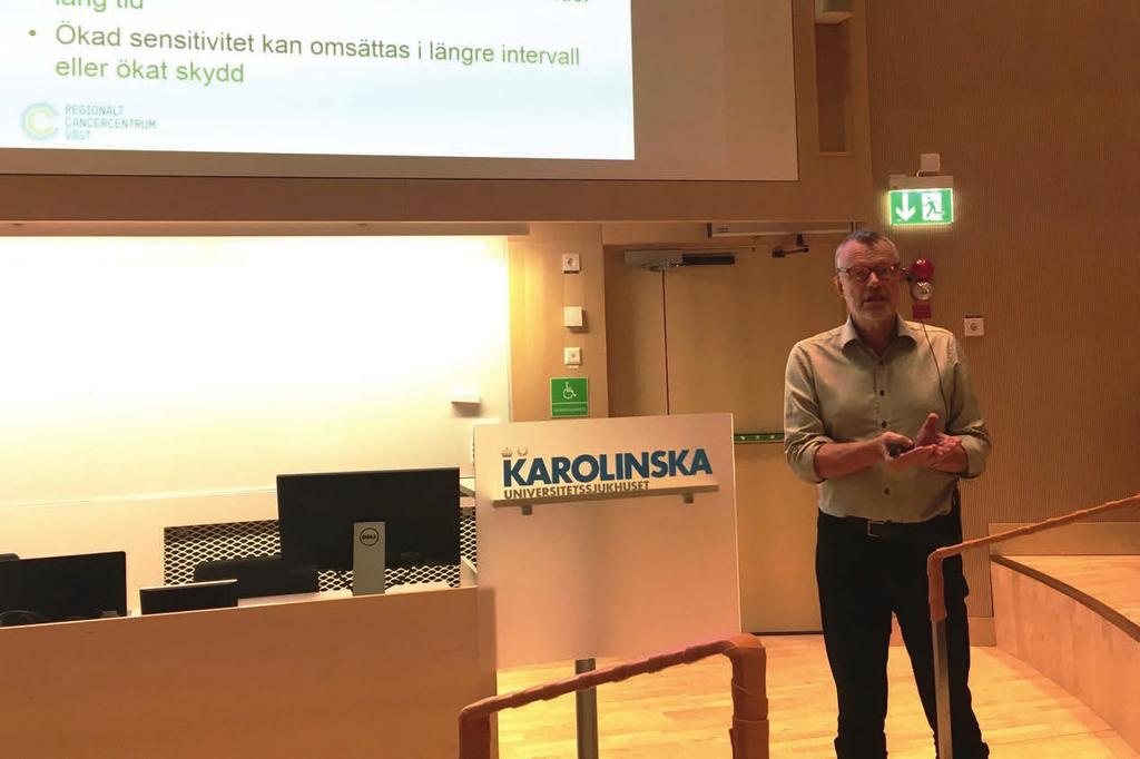 Björn Strander, gynekolog och forskare från Sahlgrenska Akademin, gav en brett upplagd föreläsning om screening för cervixcancer. också ett psykiskt lidande.