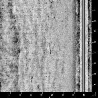 XTF Ping Number: 4316 Range to Target: 9,24 meter Fish Height: 4,50 meter Line Name: NORD_+210_037 Längd: 4,63 meter Bredd: 0,40 meter ID0038 Sonar Time at