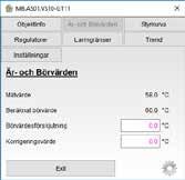 styrkurvor samt parallell-förskjuter kurvan med +/- knapp.