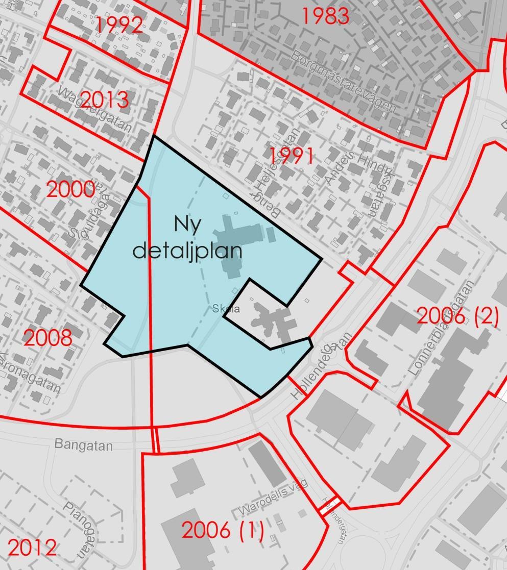 Syfte och huvuddrag Vindängens skola ligger i södra delen av Falköpings tätort. I närområdet finns det flera planer för byggnation av nya bostäder.