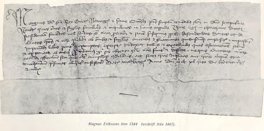 Bilder på breven från 1344 respektive 1467: 4