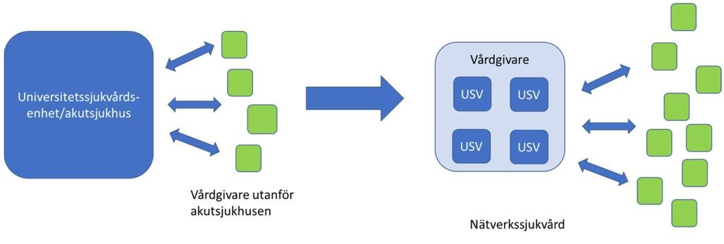 TJÄNSTEUTLÅTANDE HSN 2019-0664 2019-04-25 6 (8) Figur: Utveckling av Region Stockholms intentioner med universitetssjukvård i hela nätverkssjukvården.